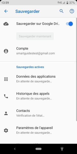 Sélectionnez Compte