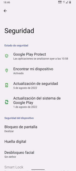 Para activar el bloqueo de pantalla, seleccione Bloqueo de pantalla