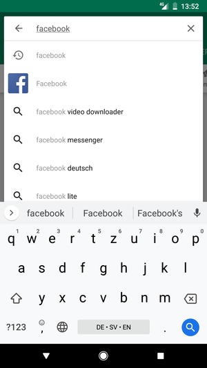 Geben Sie den Namen der App ein und wählen Sie Suchen