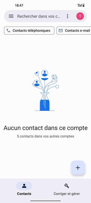 Sélectionnez Corriger et gérer