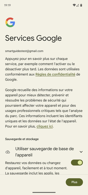 Sélectionnez Plus