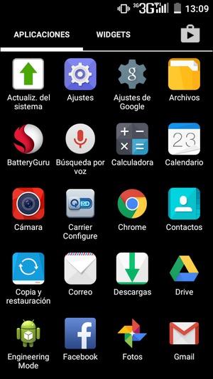 Seleccione Ajustes