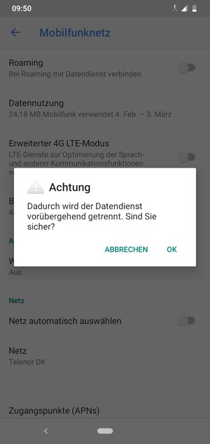 Wählen Sie OK