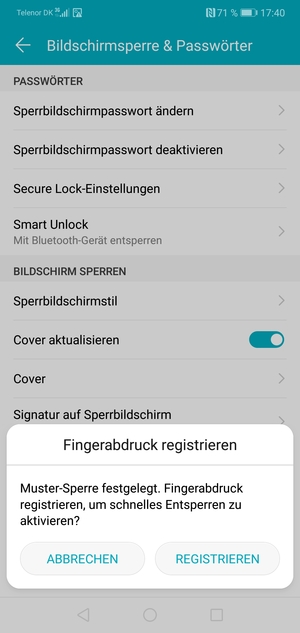 Wählen Sie ABBRECHEN