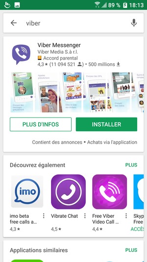 Sélectionnez l'appli