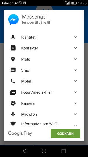 Välj GODKÄNN