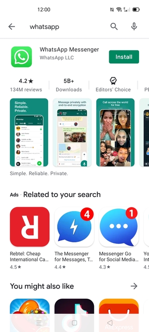 Select the app
