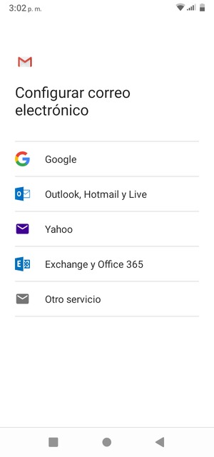 Seleccione Outlook, Hotmail y Live