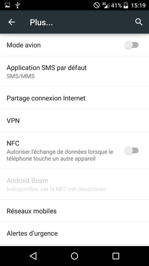 Sélectionnez Réseaux mobiles