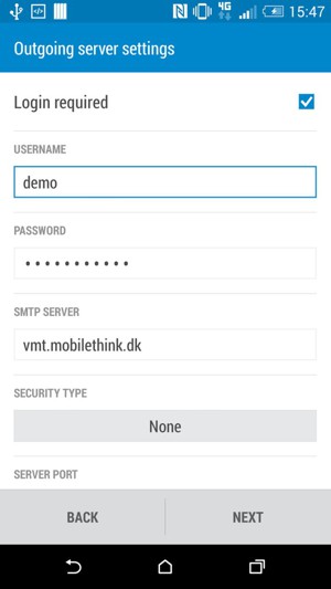 Uncheck the Login required checkbox