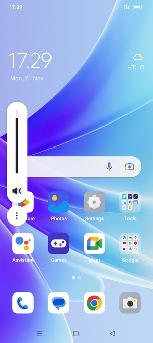 Continue to press to take the volume down to the required level