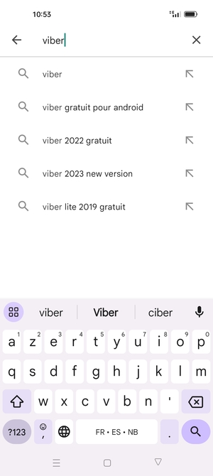 Saisissez le nom de l'appli et sélectionnez Rechercher