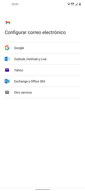 Seleccione Outlook, Hotmail y Live