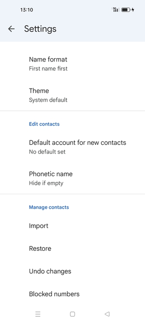 Scroll to and select Import