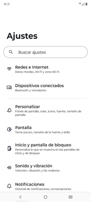 Seleccione Redes e Internet