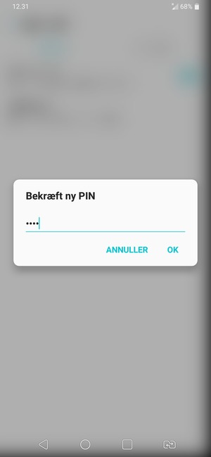Bekræft din nye SIM-kort PIN og vælg OK