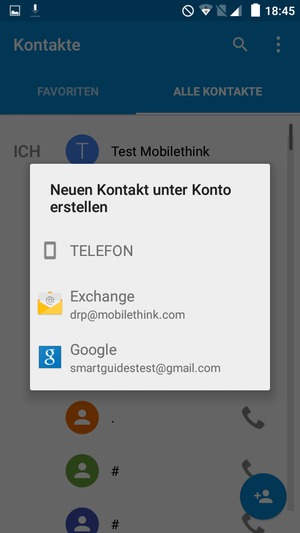Wählen Sie Ihr Google Konto