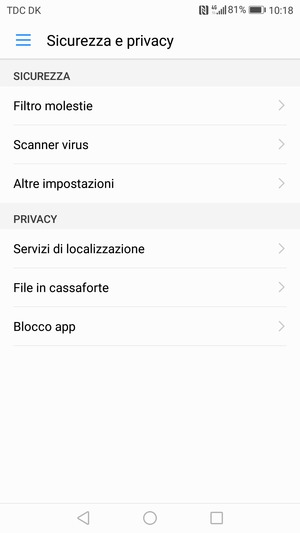 Seleziona Altre impostazioni