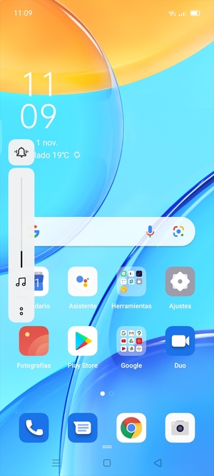 Seleccione Sonido para cambiar al modo de silencio