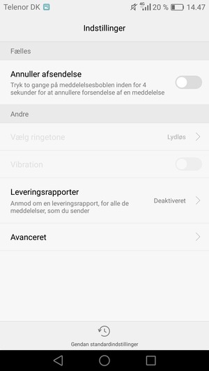 Vælg Avanceret