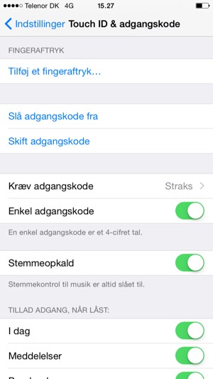 Vælg Skift adgangskode