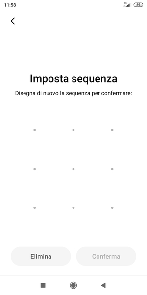 Disegna nuovamente la sequenza di sblocco