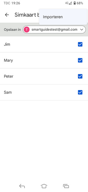 Selecteer Importeren