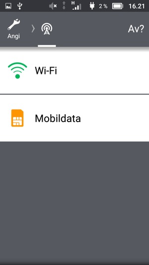 Velg Wi-Fi