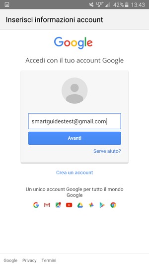 Seleziona Avanti