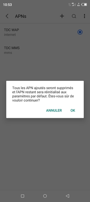 Sélectionnez OK