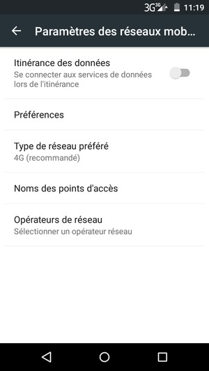 Sélectionnez Noms des points d'accès