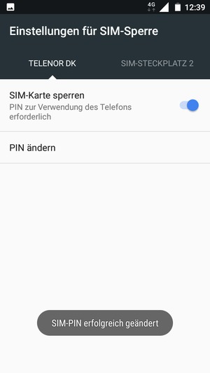 Ihre SIM-PIN wurde geändert