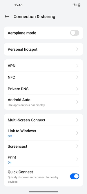 Select Personal hotspot