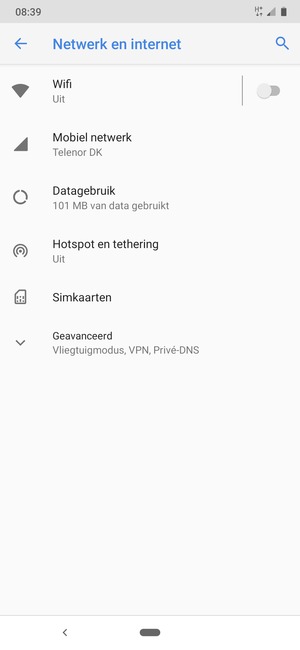 Selecteer Mobiel netwerk