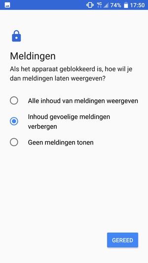 Selecteer uw voorkeursoptie en selecteer GEREED