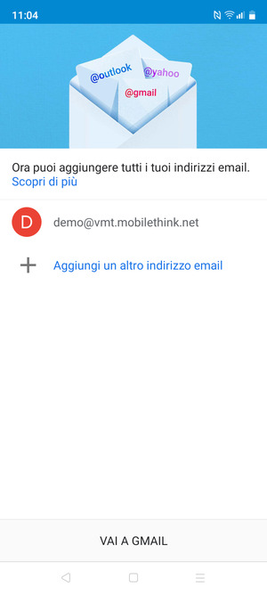 Seleziona VAI A GMAIL