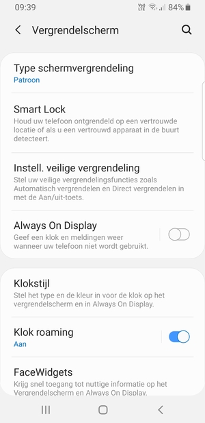 Uw telefoon is nu beveiligd met een schermvergrendeling