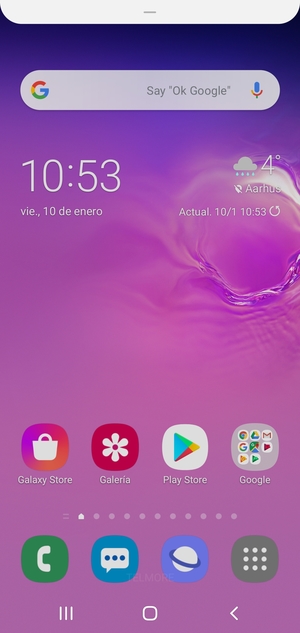 Deslice hacia abajo el menú superior