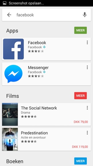 Selecteer de app