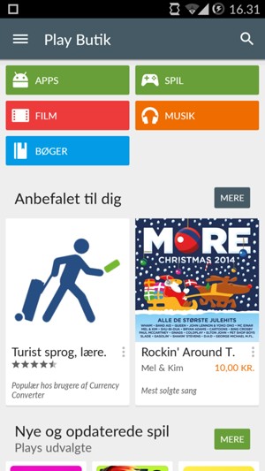 Vælg Søg-knappen