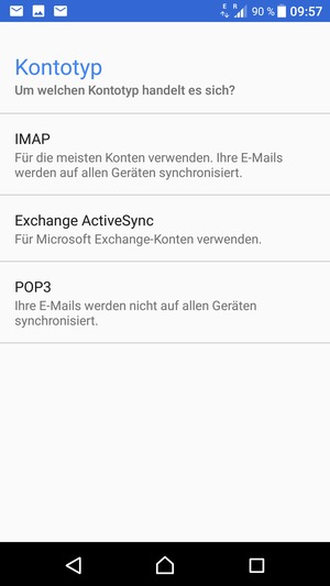 Wählen Sie Exchange ActiveSync