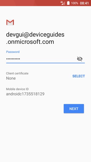 Enter your Password and select NEXT