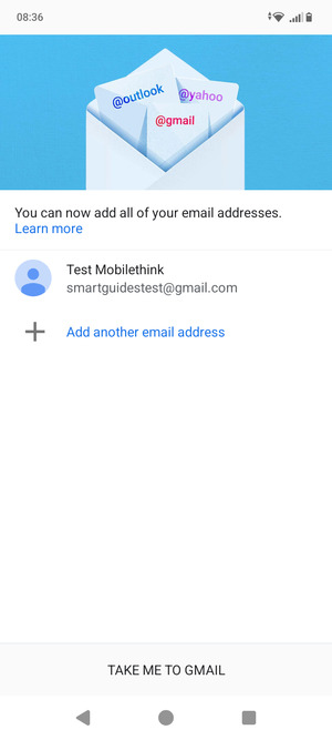 Select TAKE ME TO GMAIL