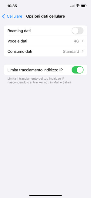 Seleziona Voce e dati