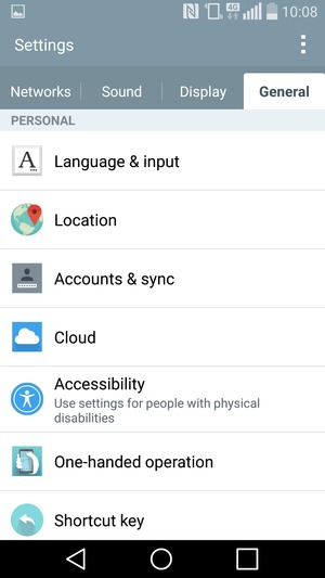 Select Accounts & sync