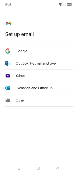 Select Exchange and Office 365