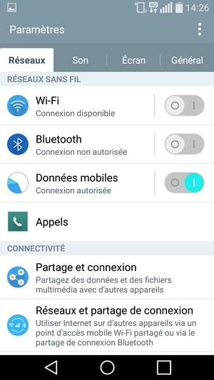 Sélectionnez Réseaux puis Wi-Fi