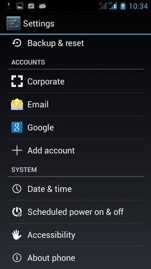 Scroll to and select About phone