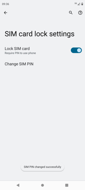 Your SIM PIN has been changed