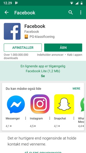 Vælg ÅBN